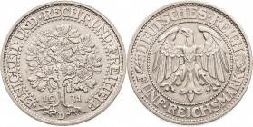 Gedenkausgaben
 5 Reichsmark 1931 D Eichbaum Jaeger 331 Vorzüglich-prägefrisch