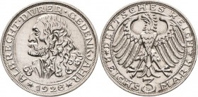Gedenkausgaben
 3 Reichsmark 1928 D Dürer Jaeger 332 Vorzüglich/vorzüglich-prägefrisch