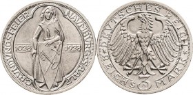 Gedenkausgaben
 3 Reichsmark 1928 A Naumburg Jaeger 333 Fast Stempelglanz