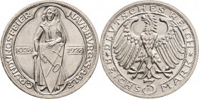 Gedenkausgaben
 3 Reichsmark 1928 A Naumburg Jaeger 333 Vorzüglich-Stempelglanz