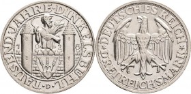 Gedenkausgaben
 3 Reichsmark 1928 D Dinkelsbühl Jaeger 334 Vorzüglich-prägefrisch