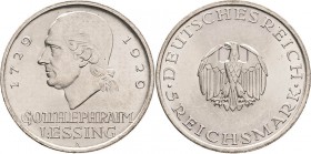 Gedenkausgaben
 5 Reichsmark 1929 A Lessing Jaeger 336 Vorzüglich-Stempelglanz