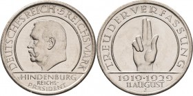 Gedenkausgaben
 5 Reichsmark 1929 J Verfassung Jaeger 341 Vorzüglich-Stempelglanz