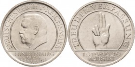Gedenkausgaben
 5 Reichsmark 1929 E Verfassung Jaeger 341 Vorzüglich-Stempelglanz