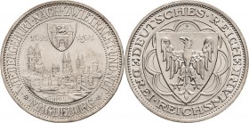 Gedenkausgaben
 3 Reichsmark 1931 A Magdeburg Jaeger 347 Av. Kl. Kratzer vorzüglich/vorzüglich-Stempelglanz