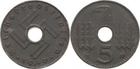 Münzen der Reichskreditkassen
 5 Reichspfennig 1940 J Jaeger N 618 Selten. Prägefrisch/vorzüglich