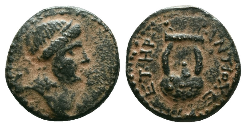 Greek Coins Seleucis and Pieria. AE 15. Year 108 = 59/60 AD. Antioch. Times of N...