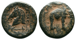 Greek Coins. 4th - 1st century B.C. AE Reference : "Repatinated" Condition: Very Fine

 Weight: 7.36 gr. Diameter: 19.8 mm.