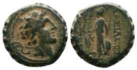 Greek Coins. 4th - 1st century B.C. AE Reference : "Repatinated" Condition: Very Fine

 Weight: 7.45 gr. Diameter: 18.4 mm.