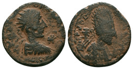 Roman Provincial MESOPOTAMIA, Edessa. Gordian III, with Abgar X Phraates. AD 238-244. Æ Reference : "Repatinated" Condition: Very Fine

 Weight: 8.9...