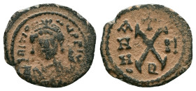 Byzantine Coins. Circa 7th – 12th Century. Reference : "Repatinated" Condition: Very Fine

 Weight: 2.47 gr. Diameter: 19.0 mm.