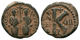 Byzantine Coins. Circa 7th – 12th Century. Reference : "Repatinated" Condition: Very Fine

 Weight: 6.27 gr. Diameter: 22.1 mm.