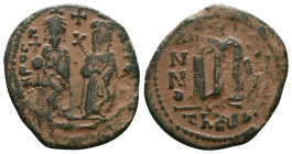 Byzantine Coins. Circa 7th – 12th Century. Reference : "Repatinated" Condition: Very Fine

 Weight: 8.37 gr. Diameter: 26.9 mm.