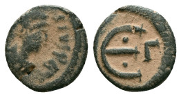 Byzantine Coins. Circa 7th – 12th Century. Reference : "Repatinated" Condition: Very Fine

 Weight: 1.61 gr. Diameter: 12.0 mm.