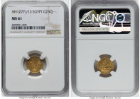 Ottoman Empire. Abdul Aziz gold 25 Qirsh AH 1277 Year 13 (1873/1874) MS61 NGC, KM261. From the Arabisc Collection HID09801242017 © 2024 Heritage Aucti...