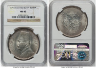 Fuad I 20 Piastres AH 1352 (1933) MS63 NGC, British Royal mint, KM352. Nacreous and developing some mottled tone, a single example grading higher at N...