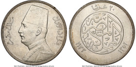 Fuad I 20 Piastres AH 1352 (1933) MS62 NGC, British Royal mint, KM352. From the L. William Libbert Collection HID09801242017 © 2024 Heritage Auctions ...