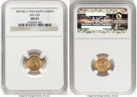 Fuad I gold 20 Piastres AH 1341 (1923) MS65 NGC, British Royal mint, KM339. Mintage: 72,500. Yellow gold variety. HID09801242017 © 2024 Heritage Aucti...