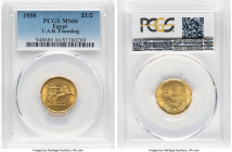 United Arab Republic gold 1/2 Pound AH 1378 (1958) MS66 PCGS, Cairo mint, KM391. U.A.R. Founding. HID09801242017 © 2024 Heritage Auctions | All Rights...