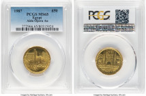 Arab Republic gold "Aida Opera" 50 Pounds 1987 MS65 PCGS, Cairo mint, KM612. HID09801242017 © 2024 Heritage Auctions | All Rights Reserved