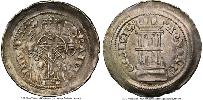 Aquileia. Raimond della Torro Denaro (1273-1299) AU58 NGC, Biagii-156. 1.00gm. G...