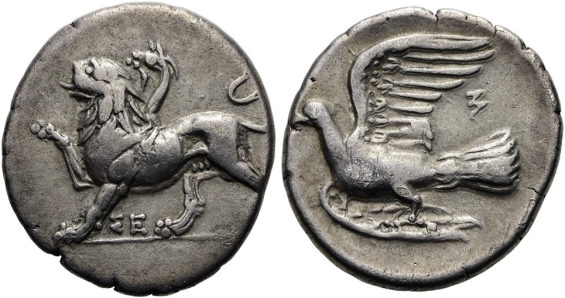 PELOPONNES. SIKYON. Hemidrachme ø 17mm (2.76g). 330 - 280 v. Chr. Vs.: Chimaira ...