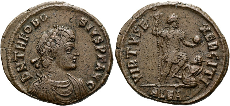 RÖMISCHE KAISERZEIT. Theodosius I., 379 - 395 n. Chr. ø 25mm (5.92g). 383 - 388 ...