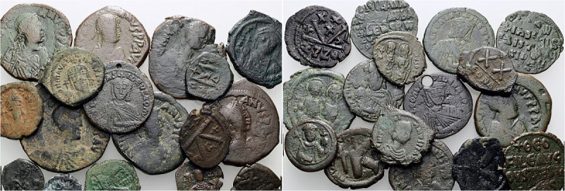 Byzanz. Große Sammlung Bronzemünzen aus dem Byzantinischen Reich, Folles und and...