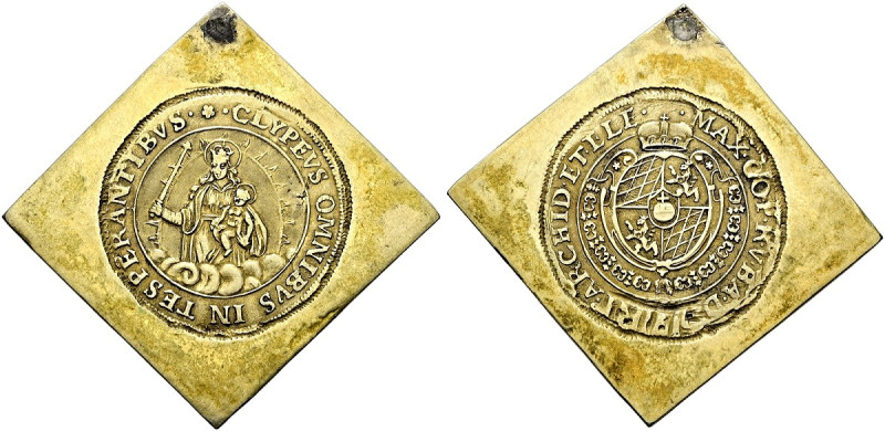 BAYERN. Maximilian I., 1598 - 1651. Kipper- Münze (aus den Stempeln des 1/6 Tale...