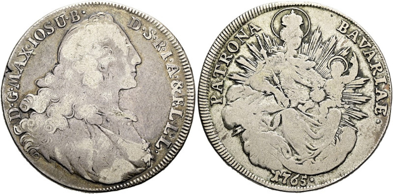 BAYERN. Maximilian III. Josef, 1745 - 1777. Madonnentaler (27.54g). 1765, Münche...
