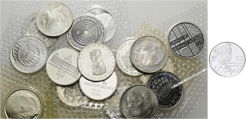B R D. DM Währung bis 2001. 5 Deutsche Mark LOT verschiedene DM-Gedenkmünzen aus...