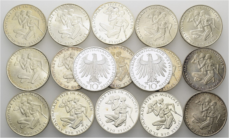 B R D. DM Währung bis 2001. 10 Deutsche Mark LOT. Auf die olympischen Sommerspie...