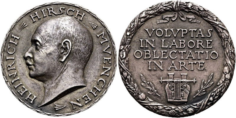 PERSONENMEDAILLEN. NUMISMATIK / JUDAICA. Hirsch, Heinrich. Silbergussmedaille (9...