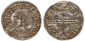 Aethelred II silver Penny, Winchester mint over Warham