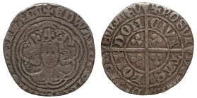 Richard II / Edward III mule silver Half-Groat, Post-Treaty/type III mule, London mint