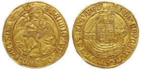 Henry VIII gold Angel, first coinage, initial mark castle