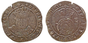 Henry VIII silver Testoon, third coinage, initial mark lis