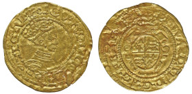 Edward VI gold Halfcrown, second period, legends reversed