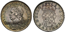 Oliver Cromwell 1658 silver Crown, 8 over 7