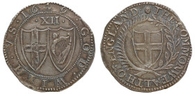 Commonwealth silver Shilling, first year of issue