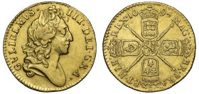 William III 1695 gold Half Guinea AU Details Cleaned