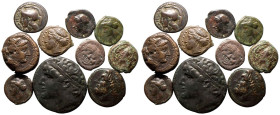 Sicily, Various Rulers Æ 10 x Various Denominations