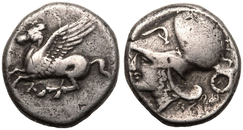 ANCIENT GREECE. AKARNANIA, LEUKAS. 
Silver Stater, circa 320-280 BC. 
Obv: Peg...