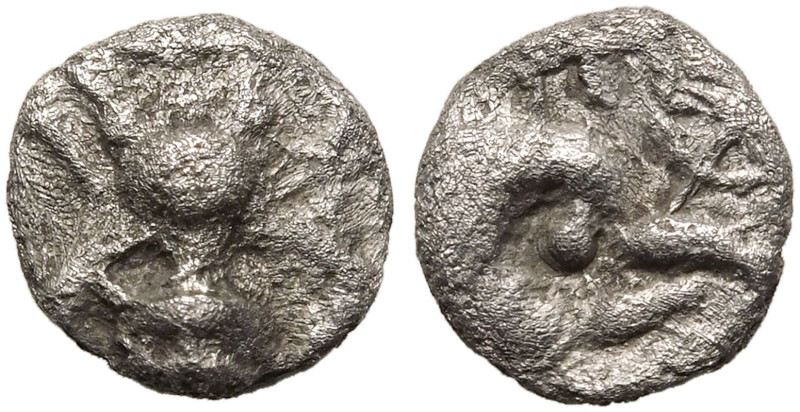 ANCIENT GREECE. IONIA, EPHESUS. 
Silver Tetartemorion, circa 500-420 BC. 
Obv:...