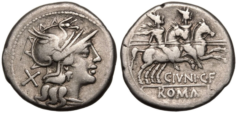ROMAN REPUBLIC & IMPERATORIAL. C. Junius C. f.. 
Silver Denarius, 149 BC. Rome....