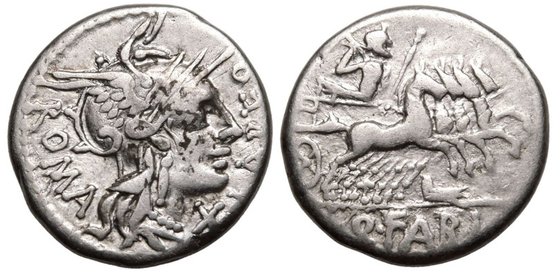 ROMAN REPUBLIC & IMPERATORIAL. Q. Fabius Labeo. 
Silver Denarius, 124 BC. Rome....