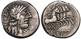 M. Fannius C.f. AR Denarius