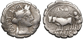 C. Marius C. f. Capito AR Serrate Denarius