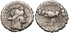 C. Marius C. f. Capito AR Serrate Denarius
