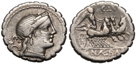 C. Naevius Balbus AR Serrate Denarius